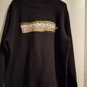 120 North Black Sweatshirt with Abstract Design